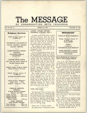 Primary view of object titled 'The Message, Volume 2, Number 18, January 1948'.