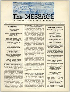 The Message, Volume 2, Number 20, February 1948