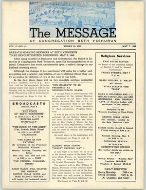 The Message, Volume 2, Number 29, May 1948