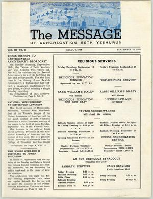 The Message, Volume 3, Number 2, September 1948