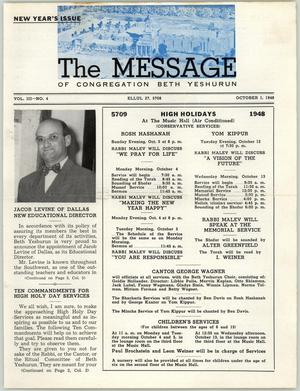 The Message, Volume 3, Number 4, October 1948