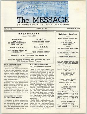 The Message, Volume 3, Number 6, October 1948