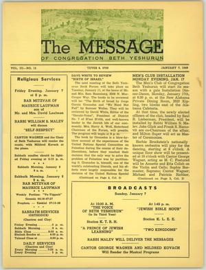 The Message, Volume 3, Number 15, January 1949