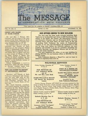 Primary view of object titled 'The Message, Volume 4, Number 10, December 1949'.