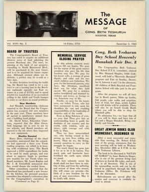 The Message, Volume 18, Number [4], December 1963