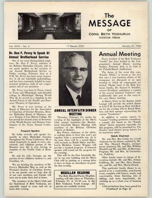 The Message, Volume 18, Number [6], January 1964