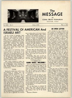 Primary view of object titled 'The Message, Volume 19, Number 9, May 5, 1965'.