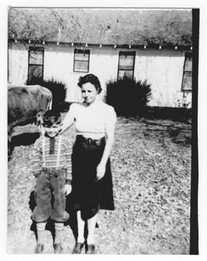 [Woman, Boy, and Cow]