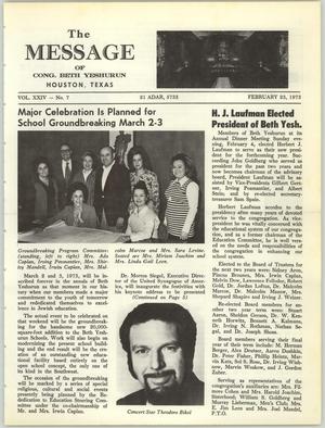 The Message, Volume 24, Number 7, February 23, 1972
