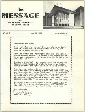 The Message, Volume 1, Number 12, June 1972