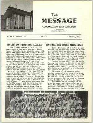 The Message, Volume 1, Number 18, August 1973
