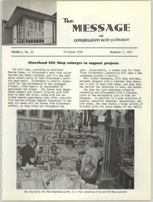 The Message, Volume 1, Number 35, December 1973