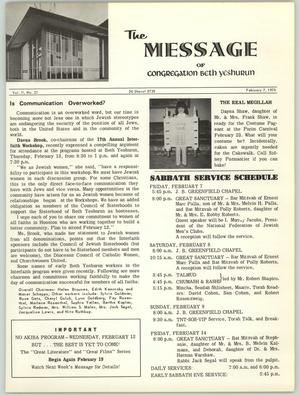 The Message, Volume 2, Number 21, February 1975