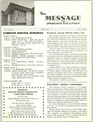 The Message, Volume 2, Number 29, April 1975