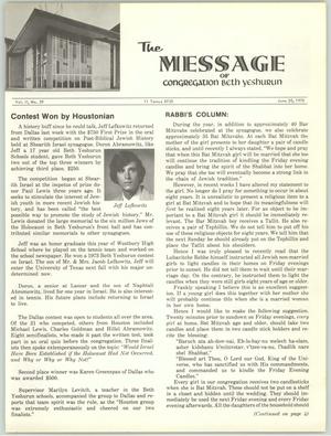 Primary view of object titled 'The Message, Volume 2, Number 39, June 1975'.
