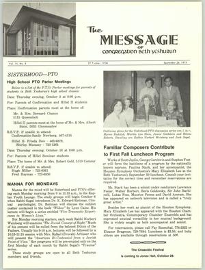 The Message, Volume 3, Number 4, September 1975