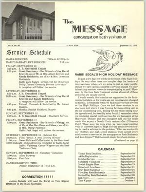 The Message, Volume 3, Number 48, September 1976