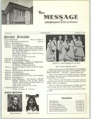 The Message, Volume 4, Number 7, November 1976