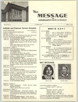 The Message, Volume 4, Number 27, April 1977