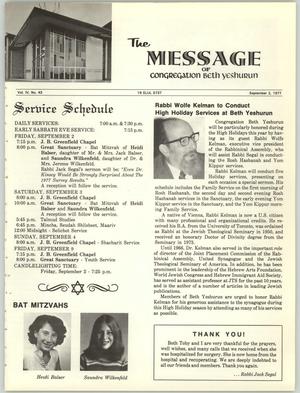 The Message, Volume 4, Number 43, September 1977