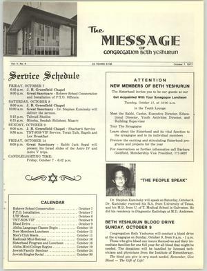 The Message, Volume 5, Number 4, October 1977