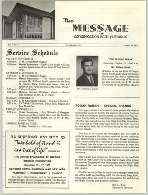 The Message, Volume 5, Number 5, October 1977