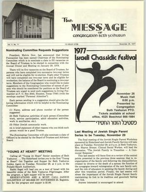 The Message, Volume 5, Number 11, November 1977