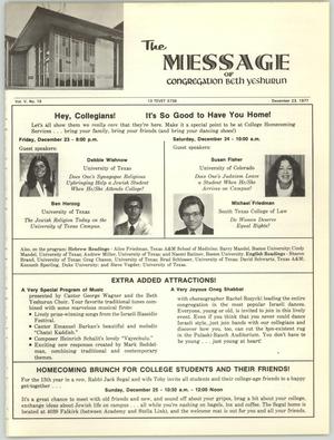 The Message, Volume 5, Number 15, December 1977