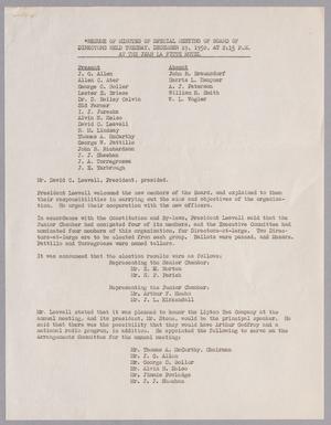 [Meeting Minutes from Galveston Chamber of Commerce, December 19, 1950]