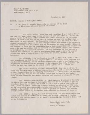[Letter from Robert A. Nesbitt to David C. Leavell, November 13, 1950]