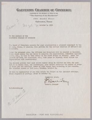 [Letter from E. S. Holliday, October 9, 1950]