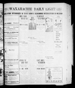 Waxahachie Daily Light (Waxahachie, Tex.), Vol. 20, No. 287, Ed. 1 Monday, February 24, 1913