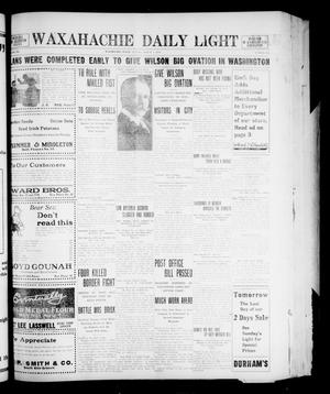 Waxahachie Daily Light (Waxahachie, Tex.), Vol. 20, No. 294, Ed. 1 Monday, March 3, 1913