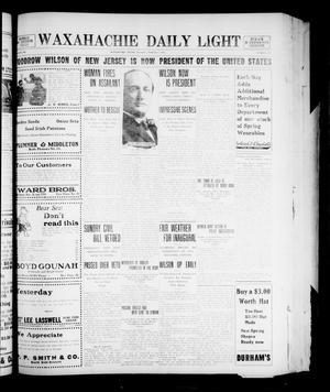 Waxahachie Daily Light (Waxahachie, Tex.), Vol. 20, No. 295, Ed. 1 Tuesday, March 4, 1913