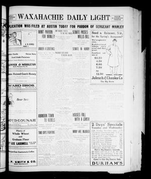 Waxahachie Daily Light (Waxahachie, Tex.), Vol. 20, No. 301, Ed. 1 Monday, March 10, 1913