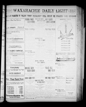Primary view of object titled 'Waxahachie Daily Light (Waxahachie, Tex.), Vol. 21, No. 115, Ed. 1 Wednesday, August 6, 1913'.