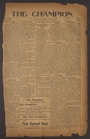 The Champion. (Center, Tex.), Vol. 39, No. 24, Ed. 1 Wednesday, June 14, 1916