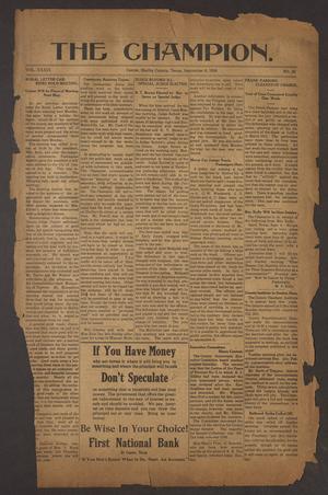 The Champion. (Center, Tex.), Vol. 39, No. 36, Ed. 1 Wednesday, September 6, 1916