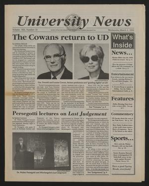 Primary view of object titled 'University News (Irving, Tex.), Vol. 19, No. 19, Ed. 1 Wednesday, March 2, 1994'.