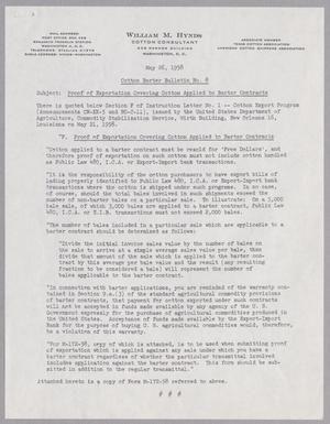 Primary view of object titled 'Cotton Barter Bulletin No. 8 [Copy 2]'.