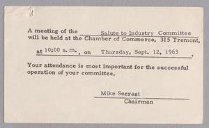 [Postcard from Mike Secrest to I. H. Kempner]