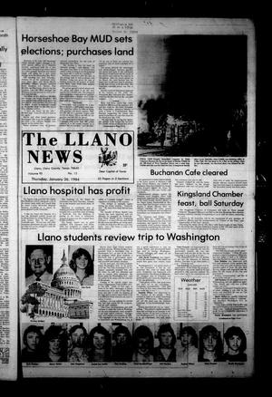 Primary view of object titled 'The Llano News (Llano, Tex.), Vol. 93, No. 13, Ed. 1 Thursday, January 26, 1984'.