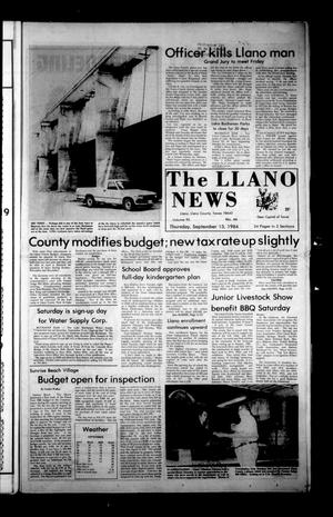 The Llano News (Llano, Tex.), Vol. 93, No. 46, Ed. 1 Thursday, September 13, 1984