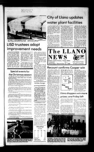 The Llano News (Llano, Tex.), Vol. 96, No. 8, Ed. 1 Thursday, December 18, 1986