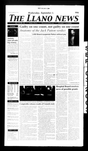 The Llano News (Llano, Tex.), Vol. 115, No. 49, Ed. 1 Wednesday, September 3, 2003
