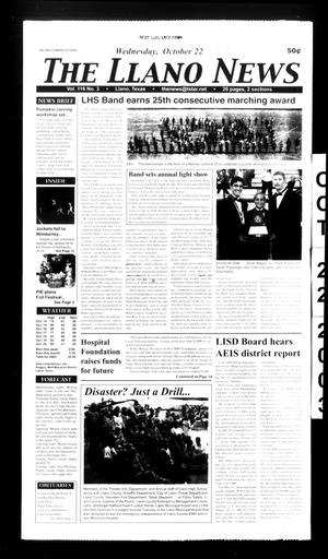 The Llano News (Llano, Tex.), Vol. 116, No. 3, Ed. 1 Wednesday, October 22, 2003
