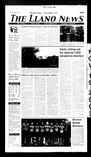 The Llano News (Llano, Tex.), Vol. 116, No. 7, Ed. 1 Wednesday, November 19, 2003