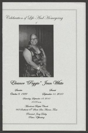 Primary view of object titled '[Funeral Program for Eleanor Jean White, September 18, 2010]'.