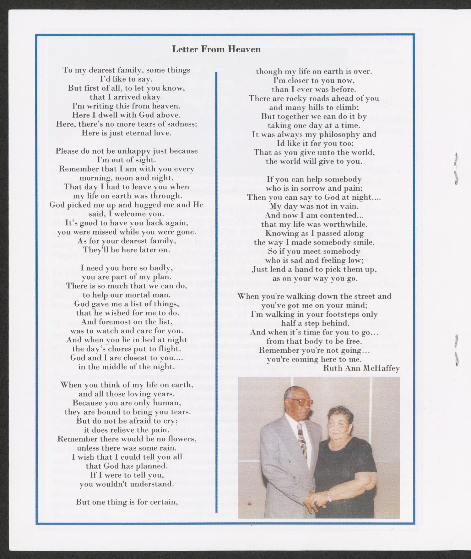 [Funeral Program for Willie Price Lewis, August 30, 2014]
                                                
                                                    [Sequence #]: 4 of 8
                                                