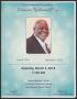 Primary view of [Funeral Program for Deacon Richmond Coy, March 3, 2018]
